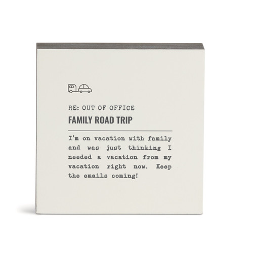 Family Road Trip Wall Art - 6"sq. slide 