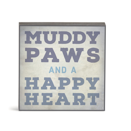 Muddy Paws Wall Art - 6"sq. slide 