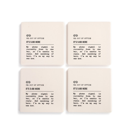 5 O'clock Here Phone Signal Coasters -S4 slide 
