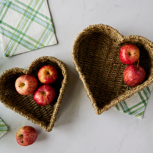 Woven Heart Baskets - Set of 2 slide 