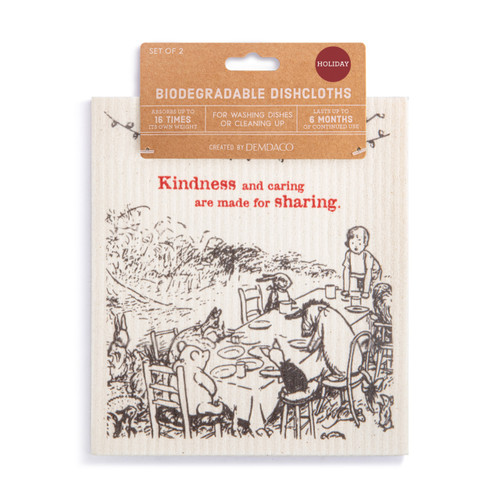 Holiday Biodegradable Dish Cloths Set of 2 - Made For Sharing slide 