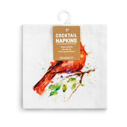Spring Cardinal Fabric Cocktail Napkins slide 