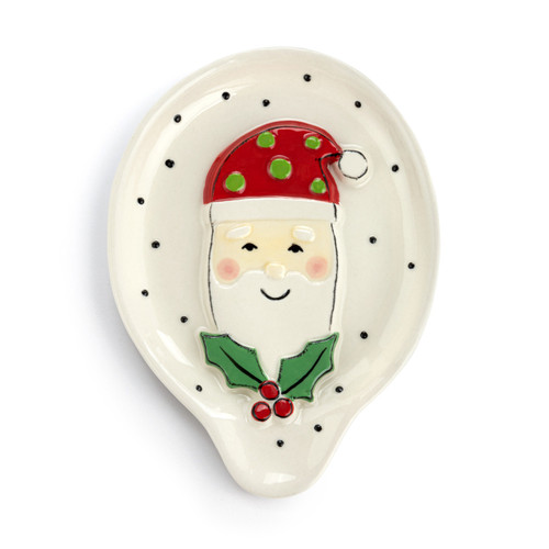 Santa Claus Polka Dot Spoon Rest slide 