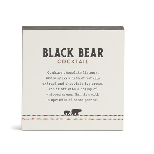 Recipes Black Bear Wall Art - 6" sq. slide 