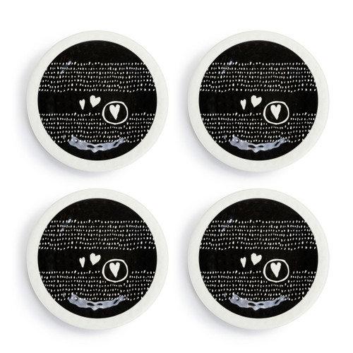 Hearts Melamine Appetizer Plates - Set of 4 slide 