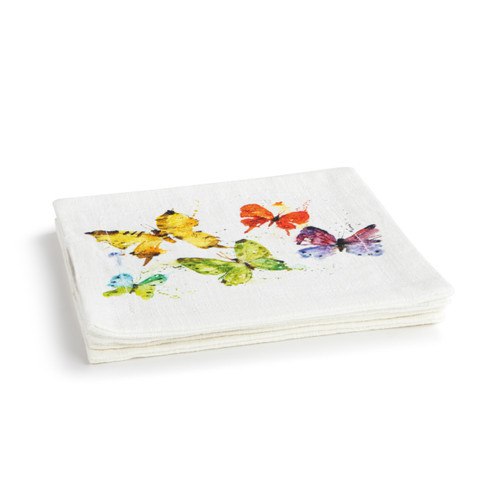 Flock of Butterflies Fabric Cocktail Napkins slide 