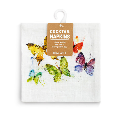 Flock of Butterflies Fabric Cocktail Napkins slide 