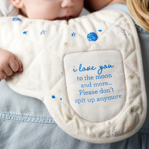 Burp Cloths Set of 2 - Blue Clouds slide 