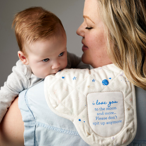 Burp Cloths Set of 2 - Blue Clouds slide 