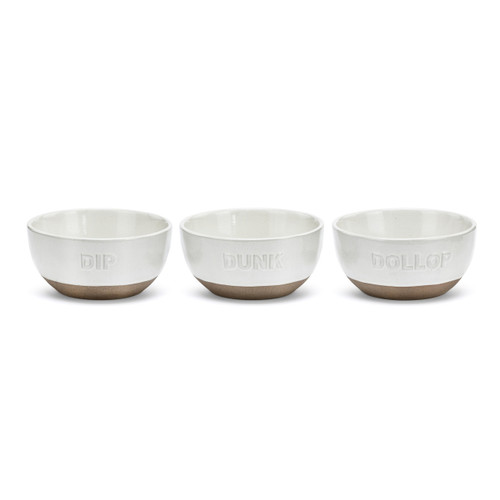 White Dollop Dipping Bowls - Set of 3 slide 