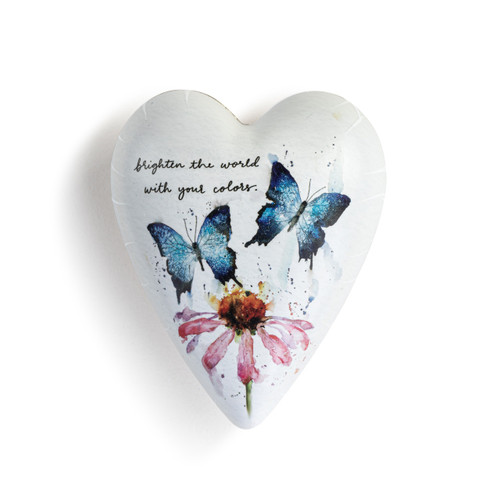 Butterflies & Coneflower Art Heart Keeper slide 
