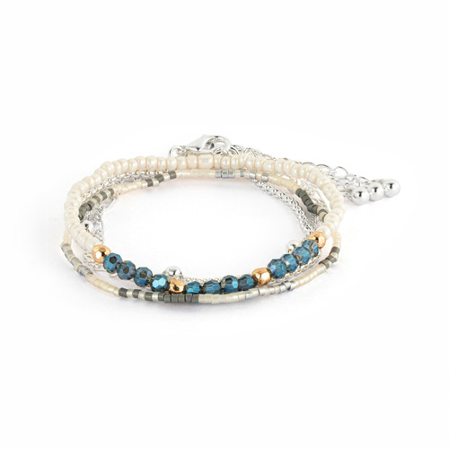 Bracelet Set of 5 - Smoke Silver slide 