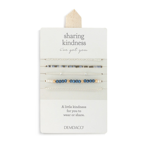 Bracelet Set of 5 - Smoke Silver slide 