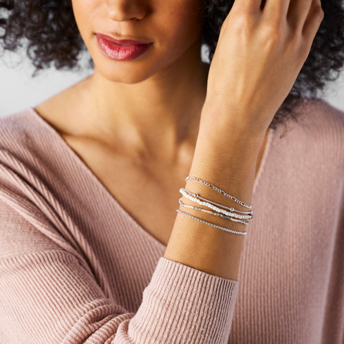 Bracelet Set of 5 - Smoke Silver slide 