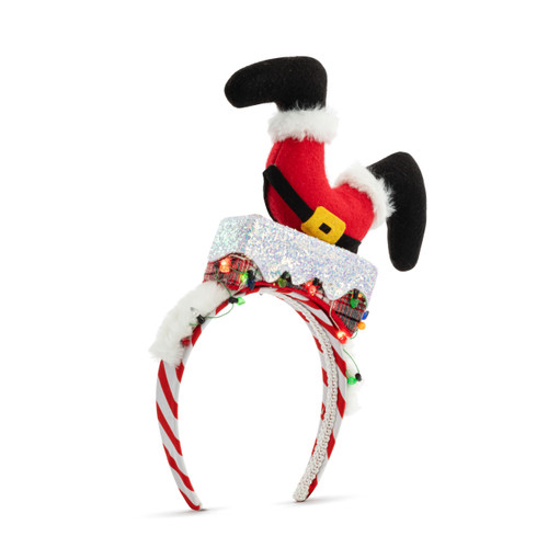 Lit Santa Down Chimney Headband slide 