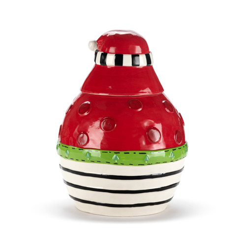Santa Striped Cookie Jar slide