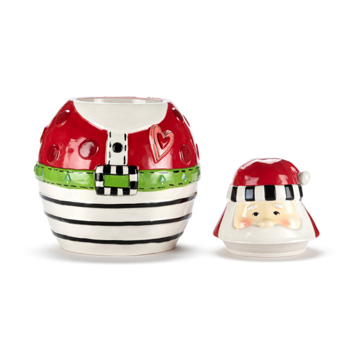 Santa Striped Cookie Jar slide 