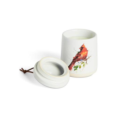 Spring Cardinal Candle with Lid slide 
