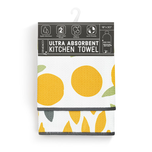 Citrus Orange Absorbent Reversible Towel - 18x30in slide 