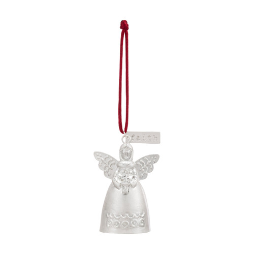 Mini Bell Angel Ornament - Faith slide 
