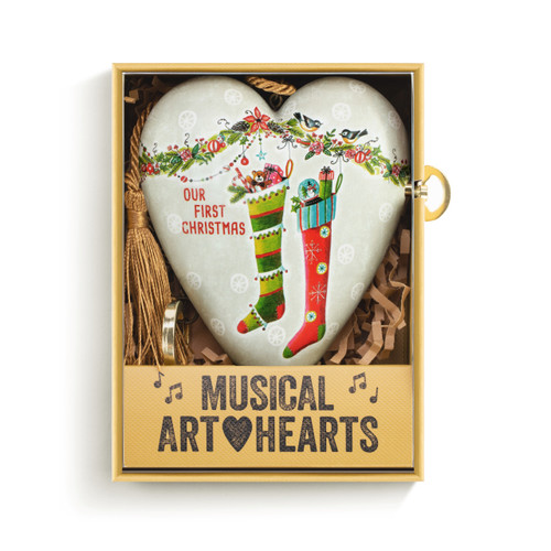 Our First Christmas Musical Art Heart slide 