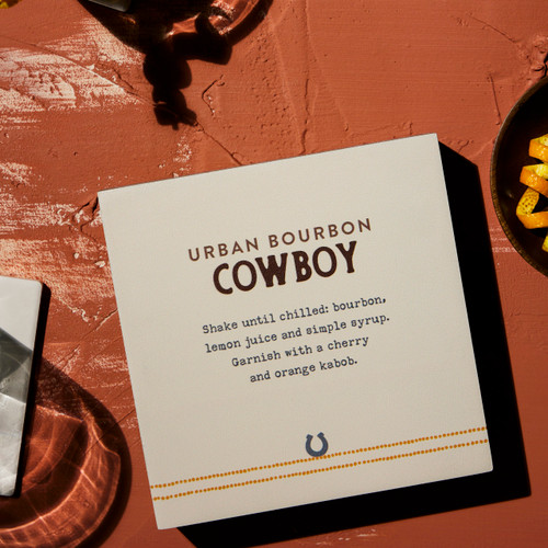Recipes Bourbon Cowboy Wall Art - 6" sq. slide 