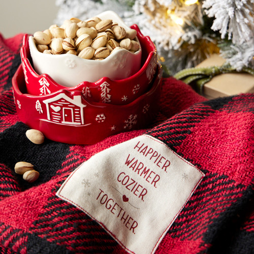 Cozy Lodge Ceramic Stacking Bowls - Set of 3 slide 