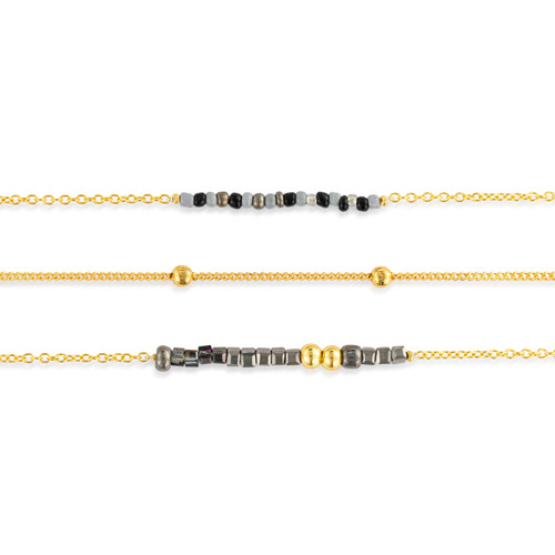 Necklace Set of 3 - Sand Gold slide 