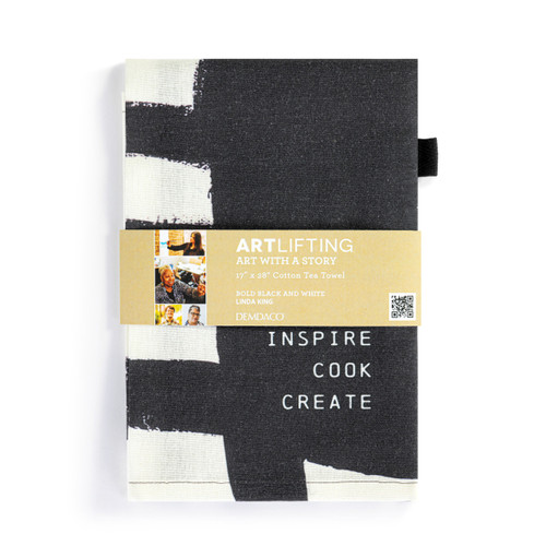 ArtLifting Tea Towel - Bold Black and White slide 