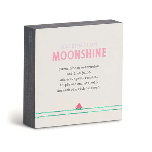 Recipes WatermelonMoonshine WallArt-6" sq slide 