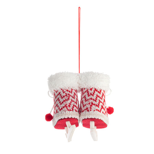 Fabric Snow Skates Ornament slide 