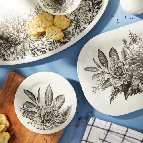 Floral Large Melamine Oval Platter slide 
