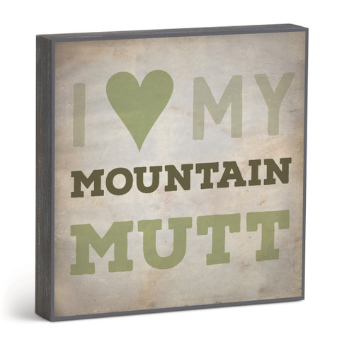 Mountain Mutt Wall Art - 10"sq. slide 