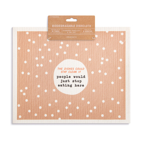 Stop Eating Here Extra Large Biodegradable Dish Cloth slide 