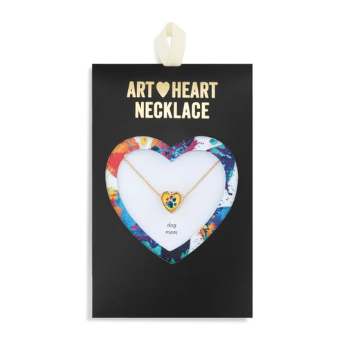 Art Heart Necklace - Dog Mom slide 