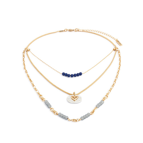 Beaded Love Necklace - Indigo slide 