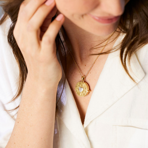 Love you Locket Necklace - Gold slide 