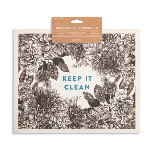 Floral Extra Large Biodegradable Dish Cloth slide 