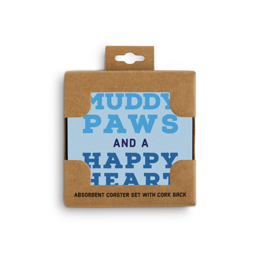Muddy Paws Coasters - Set of 4 slide 