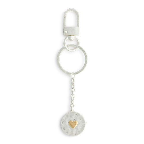 Love you Locket Key Fob - Silver slide 