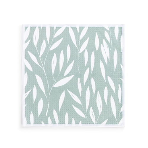 Sage Leaves Absorbent 2-Sided Dishcloth slide 