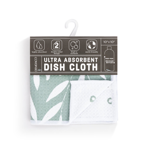 Sage Leaves Absorbent 2-Sided Dishcloth slide 