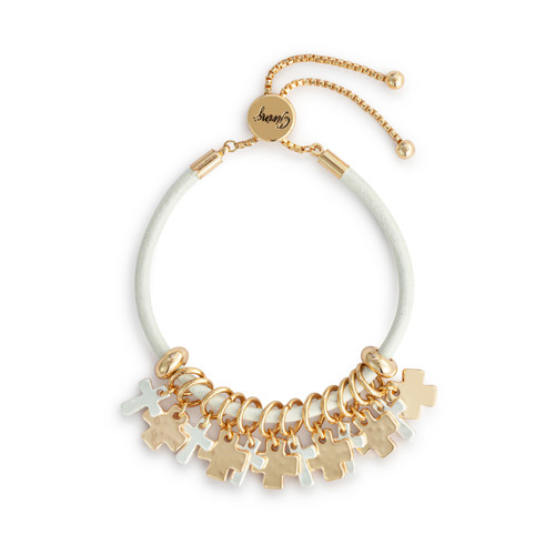 Charm Bracelet - Cream Cross slide 