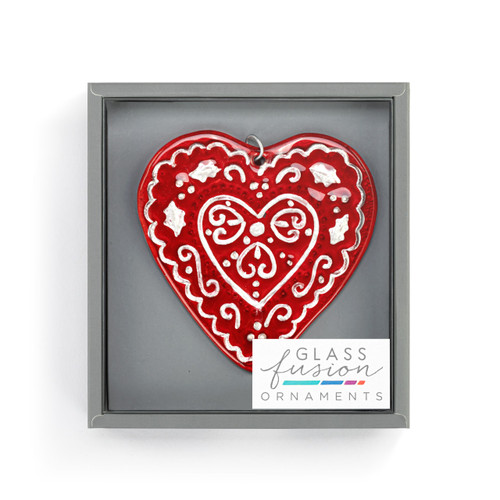 Decorative Heart Glass Ornament slide 