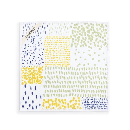 Navy Floral 2-Sided Dishcloth slide 