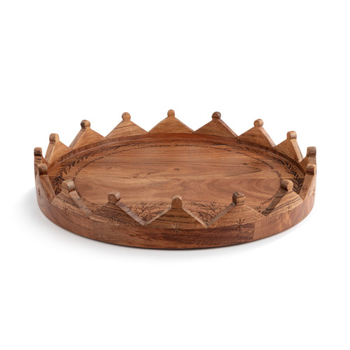 Joy to the World Engraved Round Tray slide 