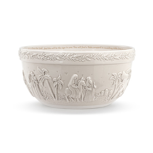 In a Manger Nativity Serving Bowl slide 