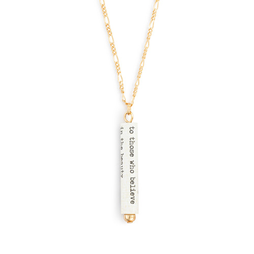 Believe in Beauty Quote Necklace slide 