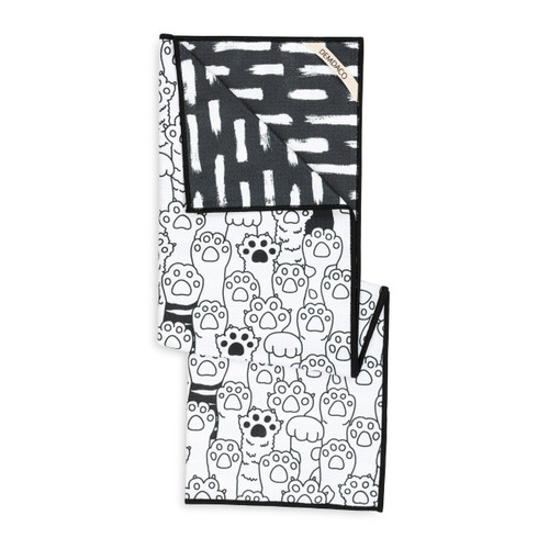 Paws and Stripes Absorbent Reversible Towel - 18x30in slide 