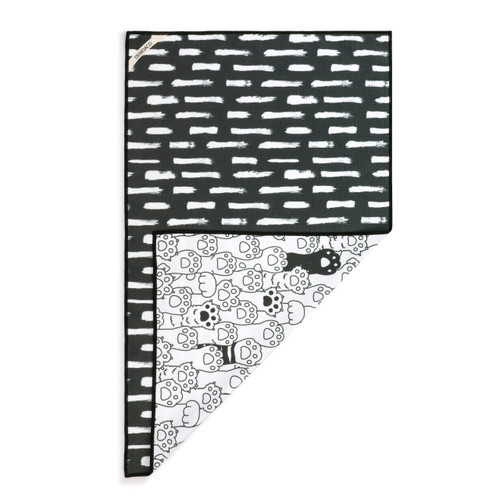 Paws and Stripes Absorbent Reversible Towel - 18x30in slide 